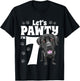 7 Year Old Black Lab Dog Birthday Pawty Labrador 7th Gift Kids T-Shirt - T-Shirt | Black