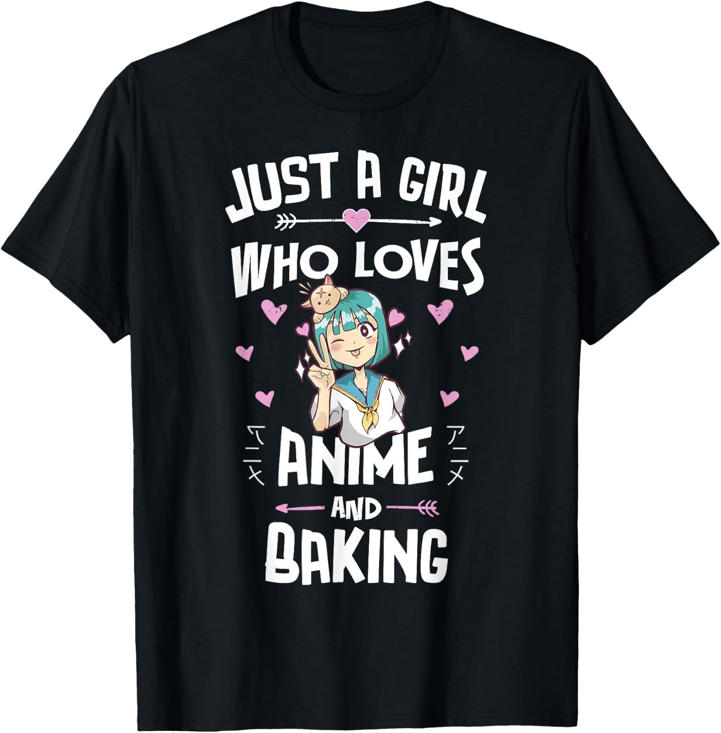 Anime And Baking Gifts for Daughter and Girls T-Shirt - T-Shirt | Black