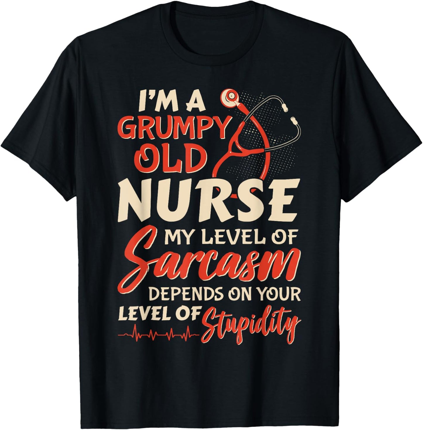 Grumpy Old Nurse Women Nursing RN LPN Medical Grandma Mom T-Shirt - T-Shirt | Black