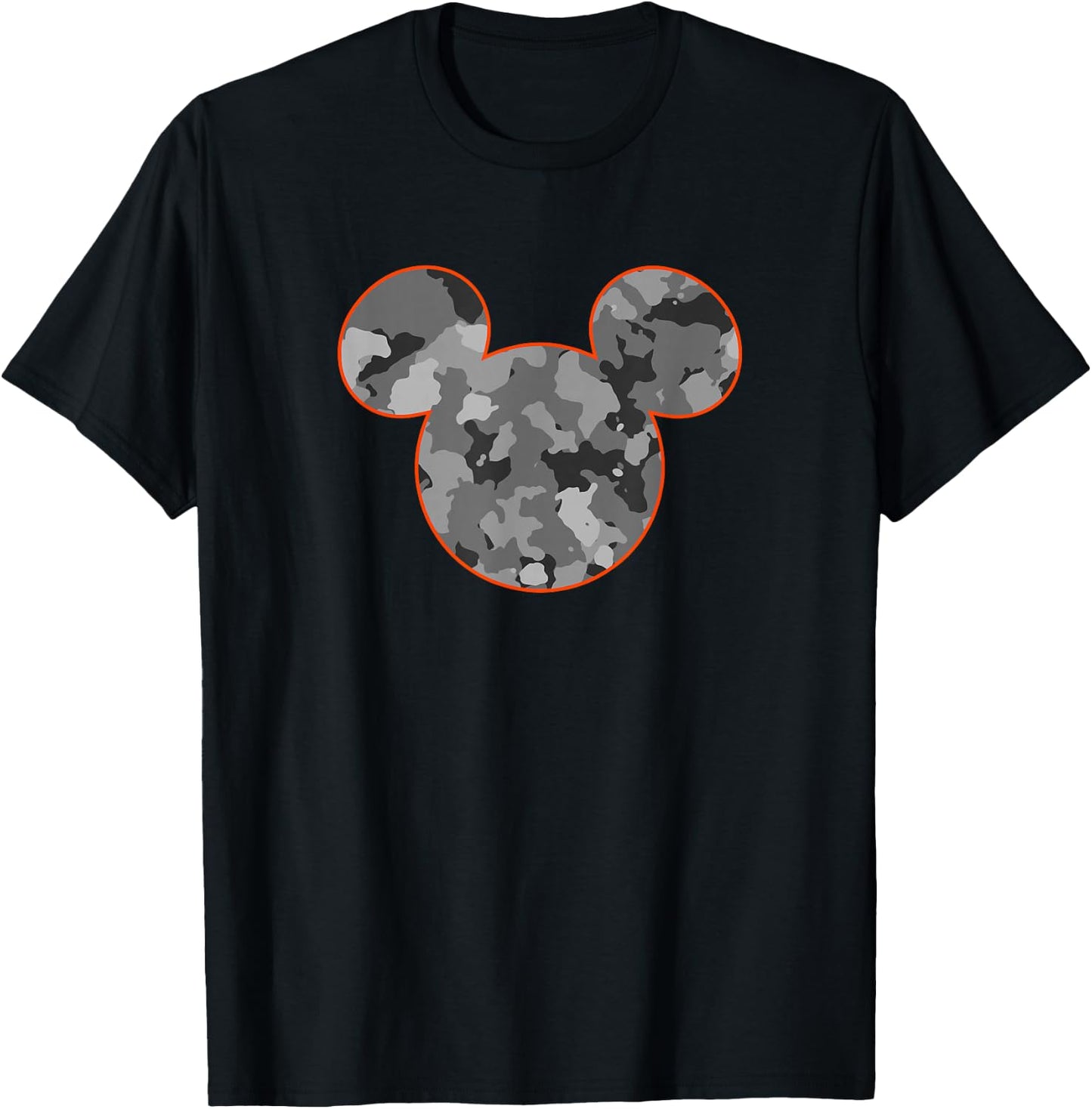 Disney Mickey and Friends Camouflage Mickey Ears Logo T-Shirt - T-Shirt | Black