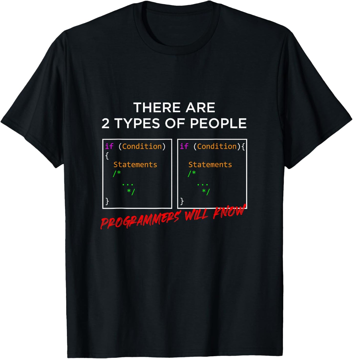 Types of People Programmers Programming IT Gift T-Shirt - T-Shirt | Black