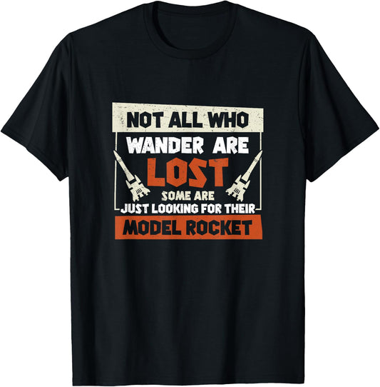 Model Rocket Just Looking For Funny Rocket Science T-Shirt - T-Shirt | Black