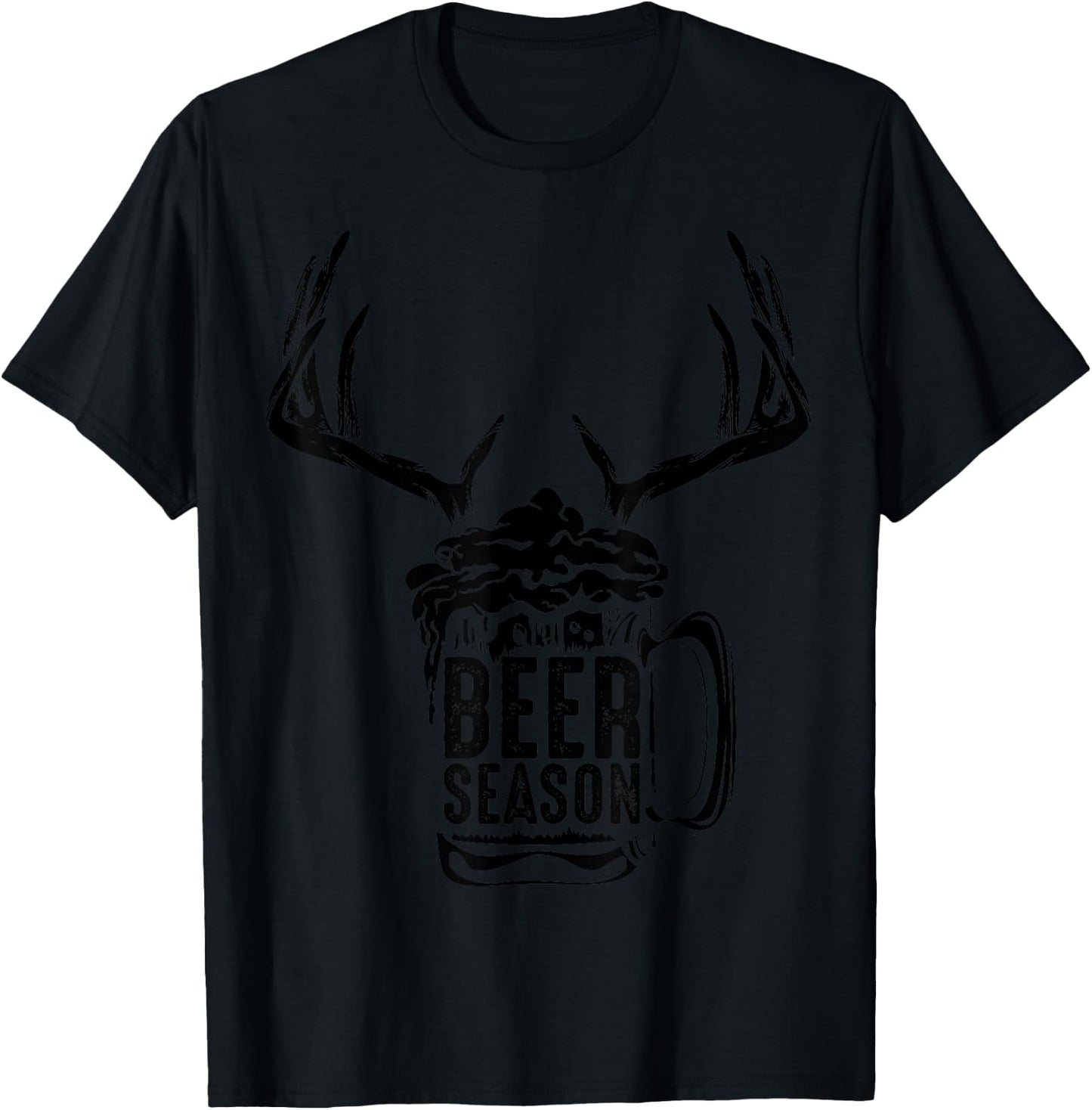 Beer Season | X-mas Animal Hunting Beer Drinkers Gift T-Shirt - T-Shirt | Black