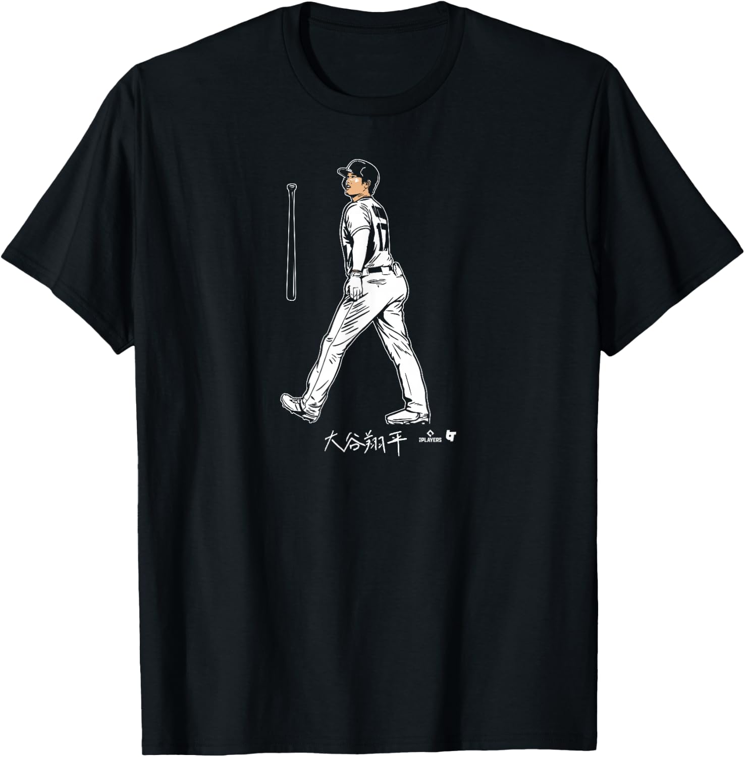 Shohei Ohtani - Bat Flip - Los Angeles Baseball T-Shirt - T-Shirt | Black
