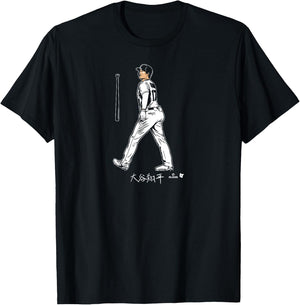 Shohei Ohtani - Bat Flip - Los Angeles Baseball T-Shirt - T-Shirt | Black