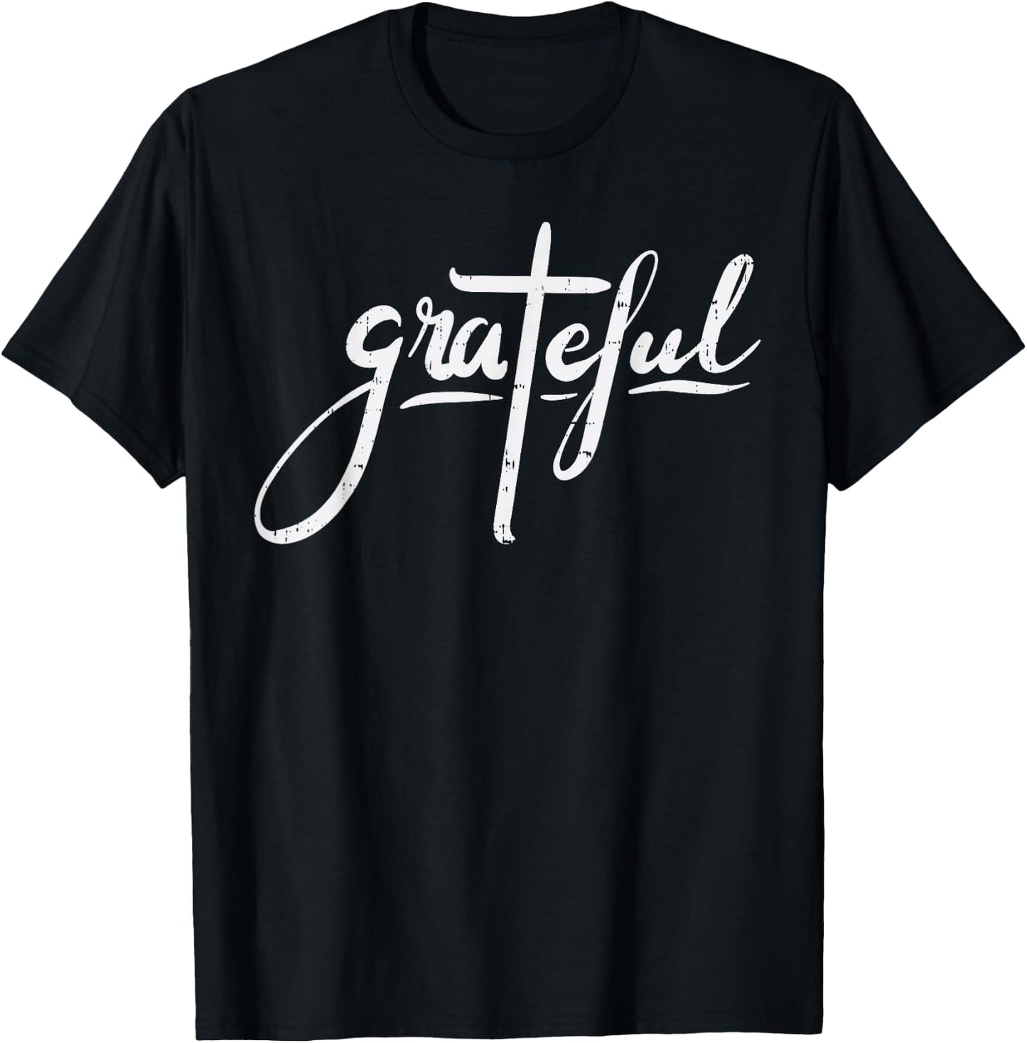 Grateful Cross God Jesus Christ Religious Christian Gift T-Shirt - T-Shirt | Black