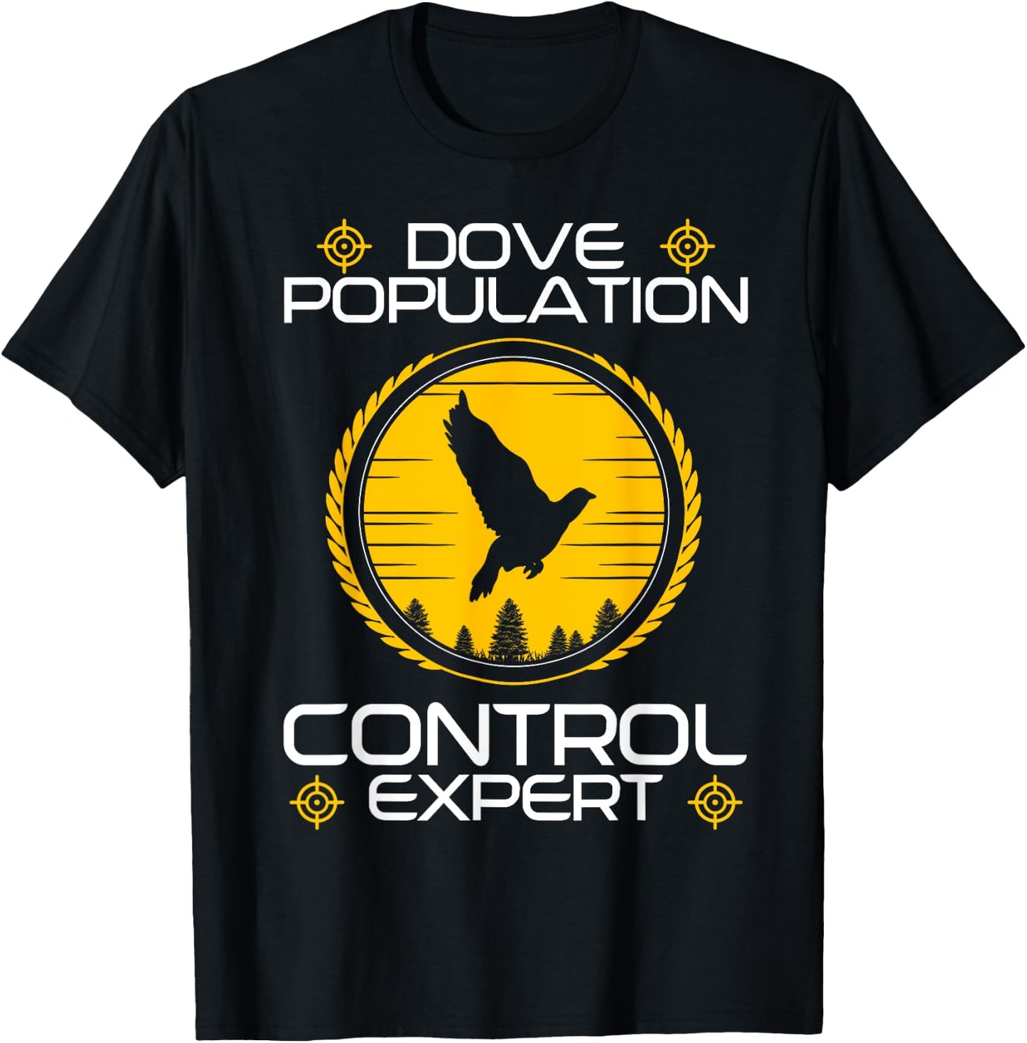 Dove Hunting Flying Bird Hunter Wing Shooting Wingshooters T-Shirt - T-Shirt | Black