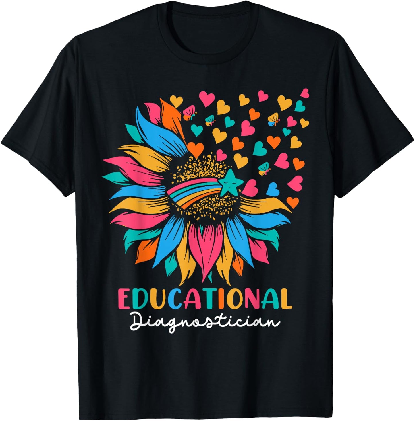 Sunflower Educational Diagnostician T-Shirt - T-Shirt | Black