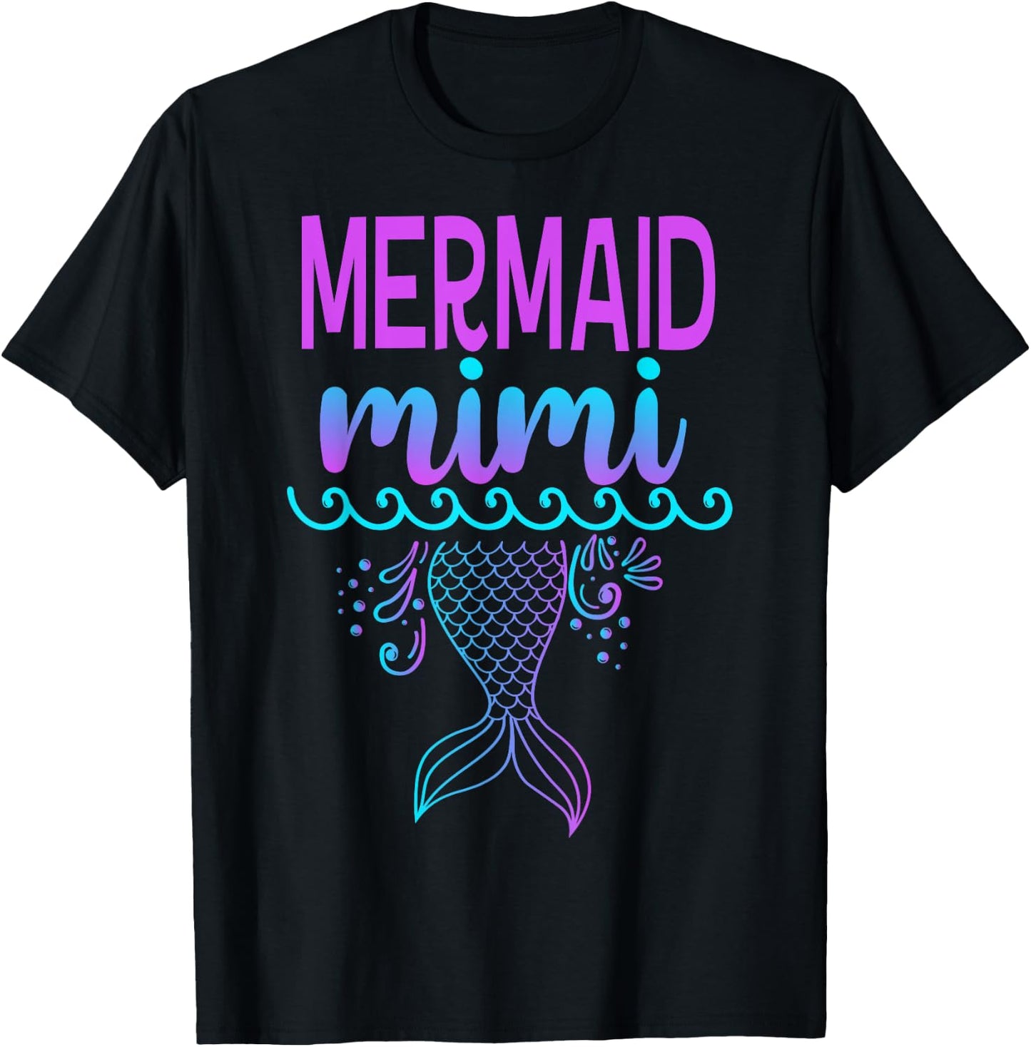 Mermaid Mimi Women's Grandma Birthday T-Shirt - T-Shirt | Black