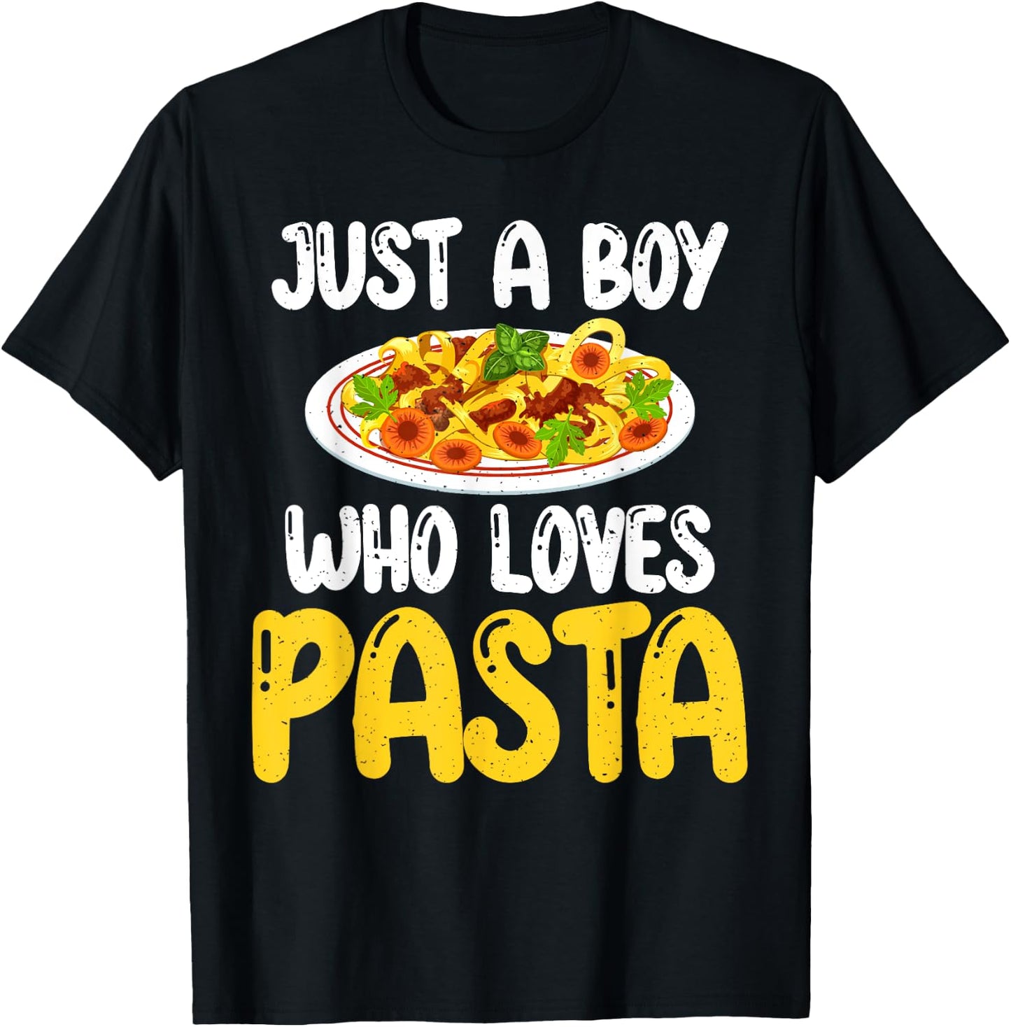 Just a Boy who loves Pasta Boy T-Shirt - T-Shirt | Black