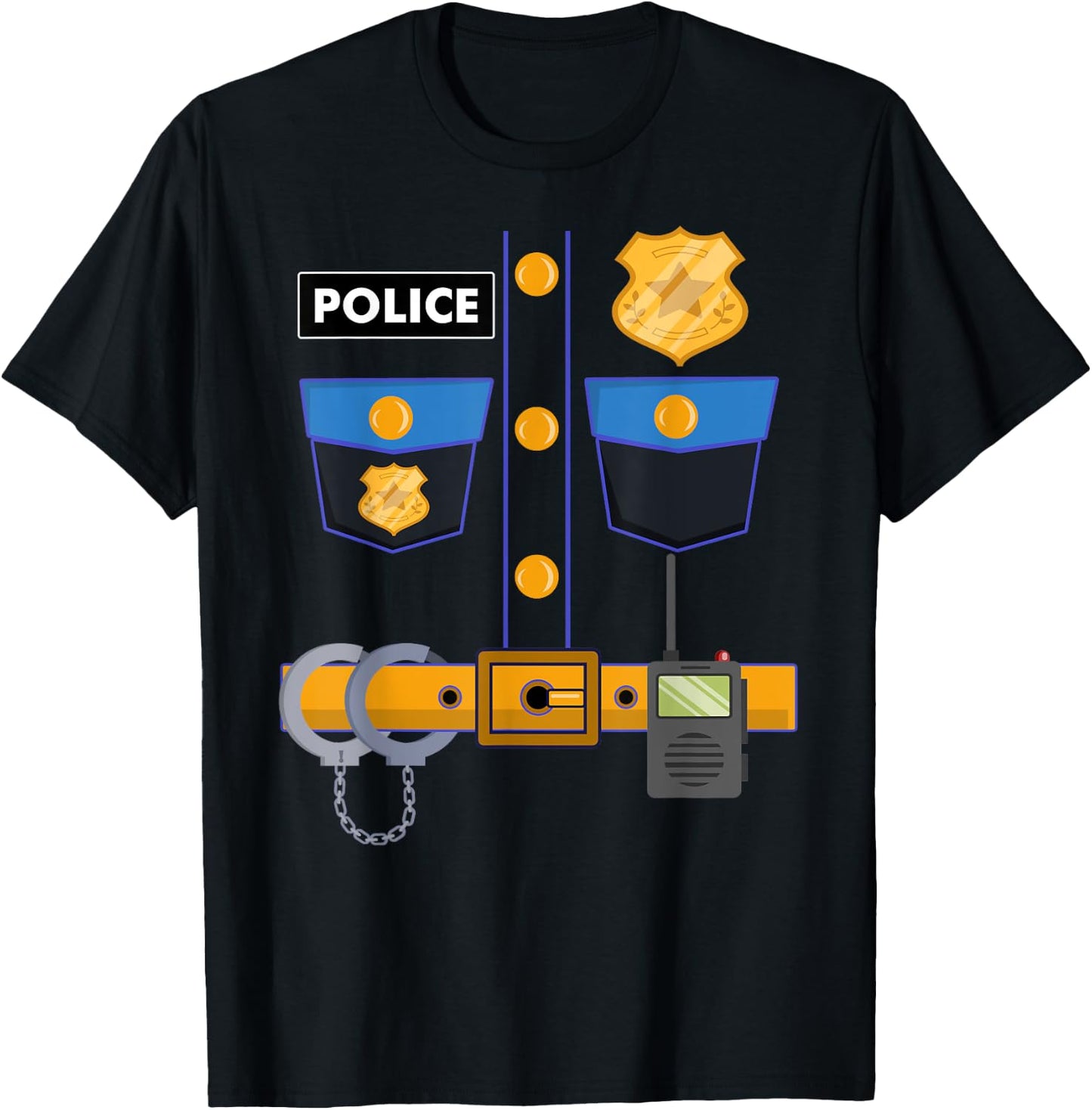 Police Costume Policeman Policewoman Cop Law Enforcement T-Shirt - T-Shirt | Black