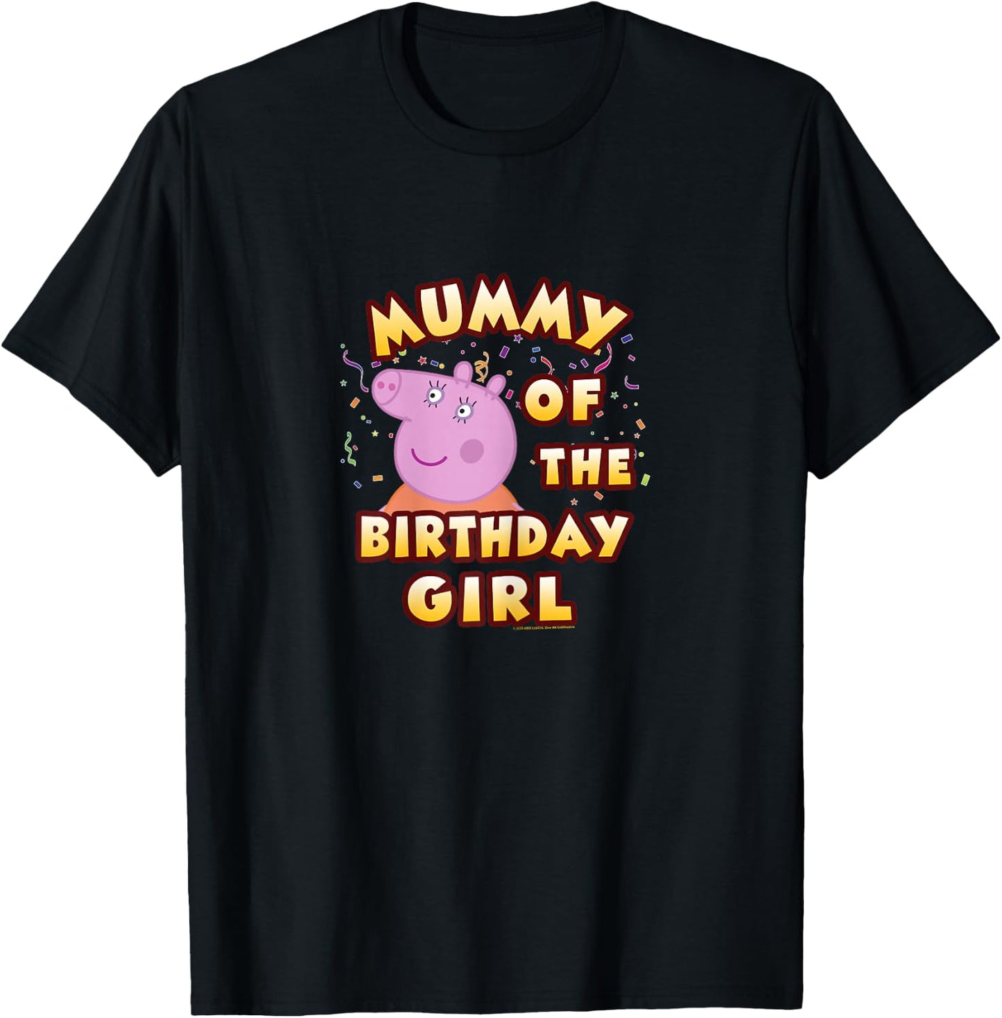 Peppa Pig Mummy of The Birthday Girl T-Shirt - T-Shirt | Black