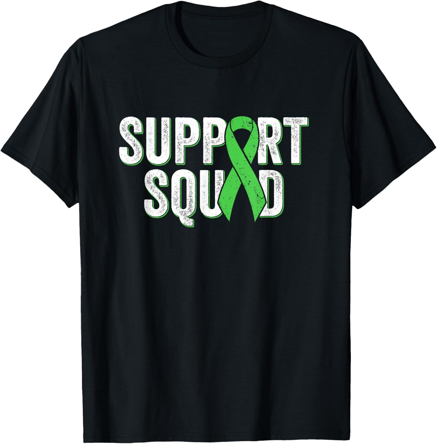 Non-Hodgkins Lymphoma Support Squad - Lime Green Awareness T-Shirt - T-Shirt | Black