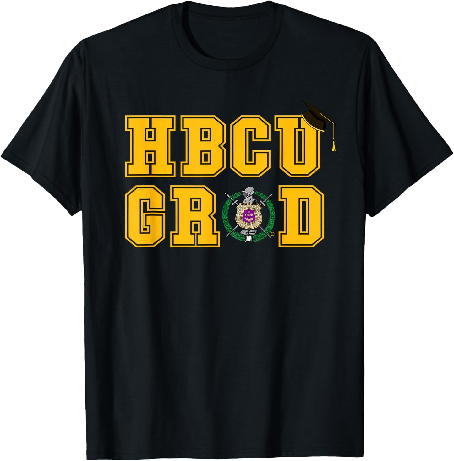 Omega Psi Phi Fraternity Paraphernalia, HBCU Graduation T-Shirt - T-Shirt | Black