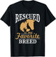 Horse Rescue Equine Rescued Is My Favorite Breed Adoption T-Shirt - T-Shirt | Black