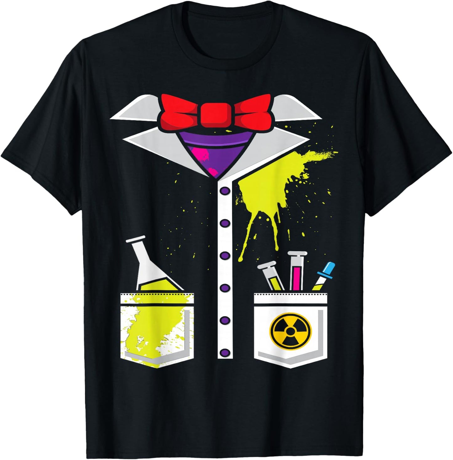 Mad Scientist Costume Halloween Carnival Science Chemistry T-Shirt - T-Shirt | Black