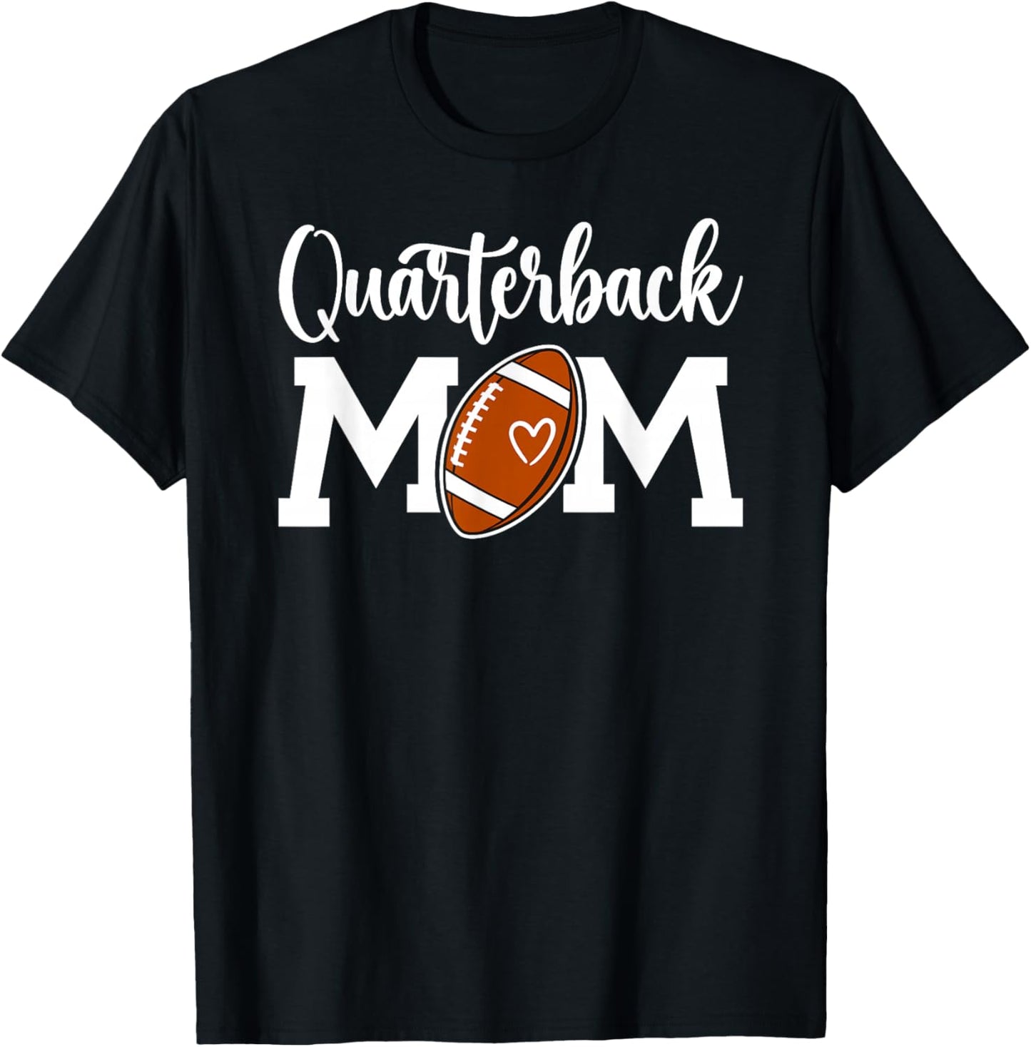 Quarterback Mom Of A Football Quarterback Mother T-Shirt - T-Shirt | Black