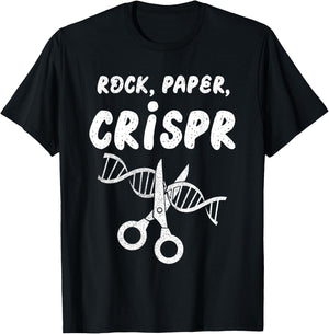 Rock Paper Scissors Crispr Gene Edit Scientist Biology T-Shirt - T-Shirt | Black