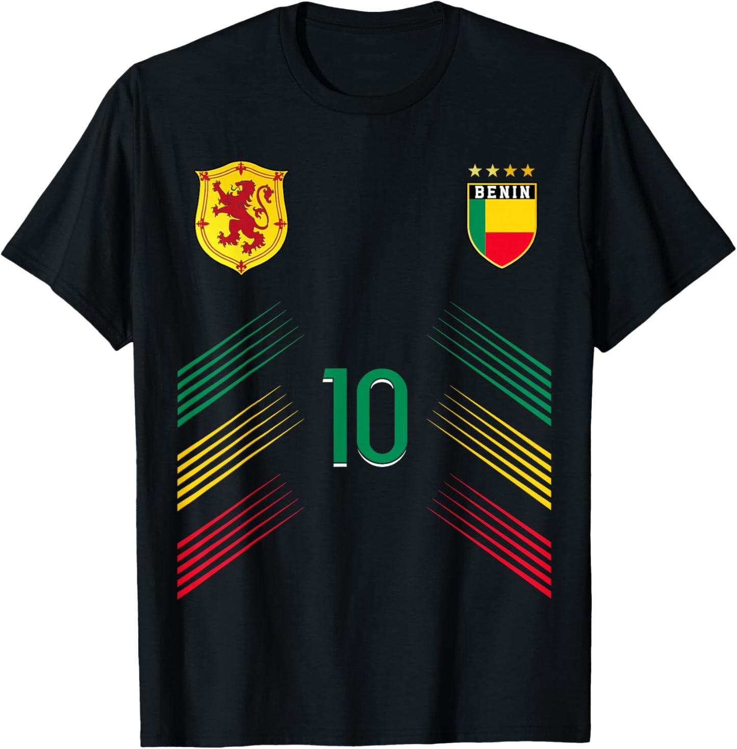 Benin Flag Beninese Pride Lovers T-Shirt - T-Shirt | Black