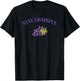 Stay Grapeful Funny Fruit Gardener Farmer T-Shirt - T-Shirt | Black