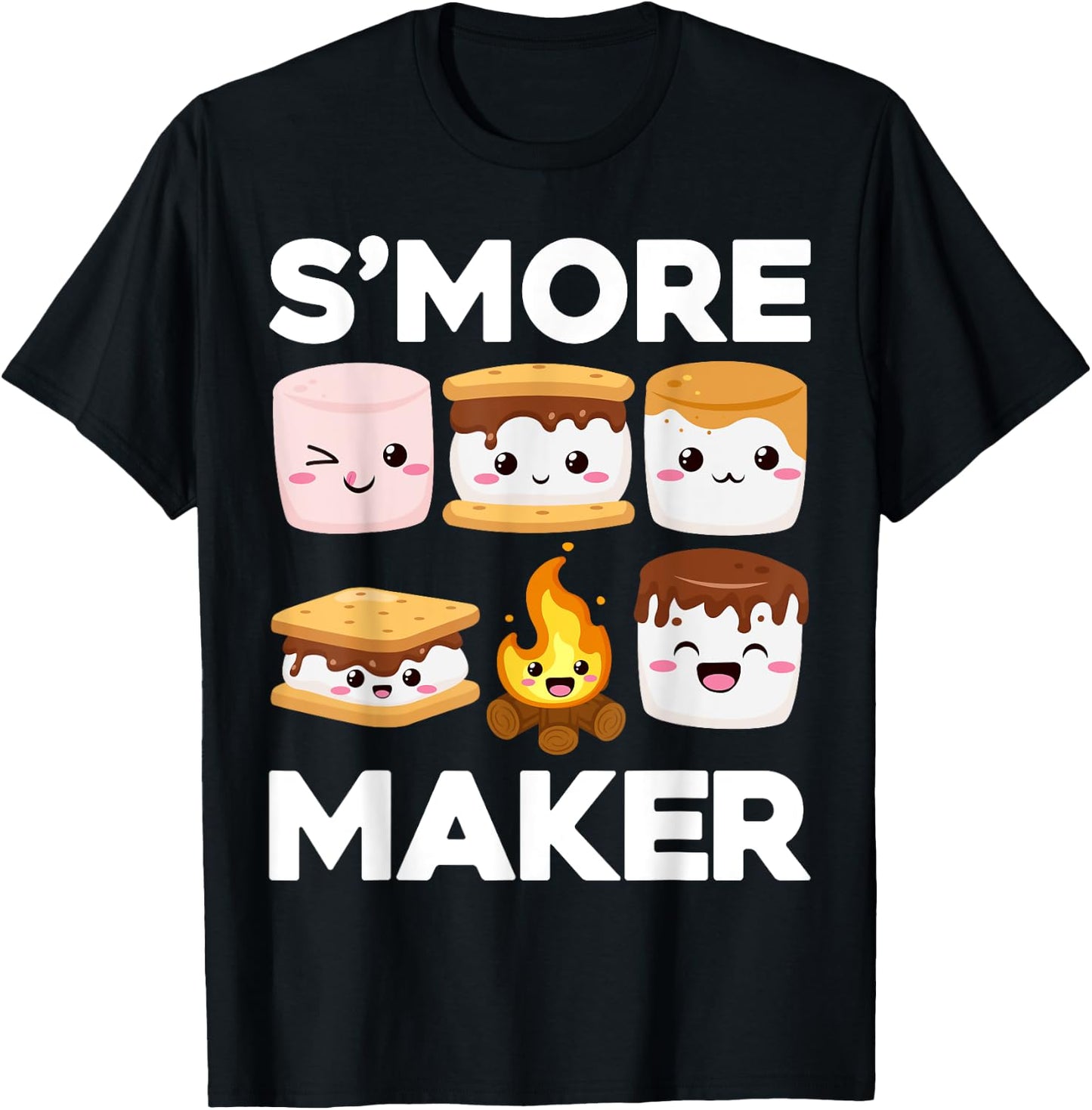 Smore Maker Camping Campfire Chocolate Marshmallow S'mores T-Shirt - T-Shirt | Black