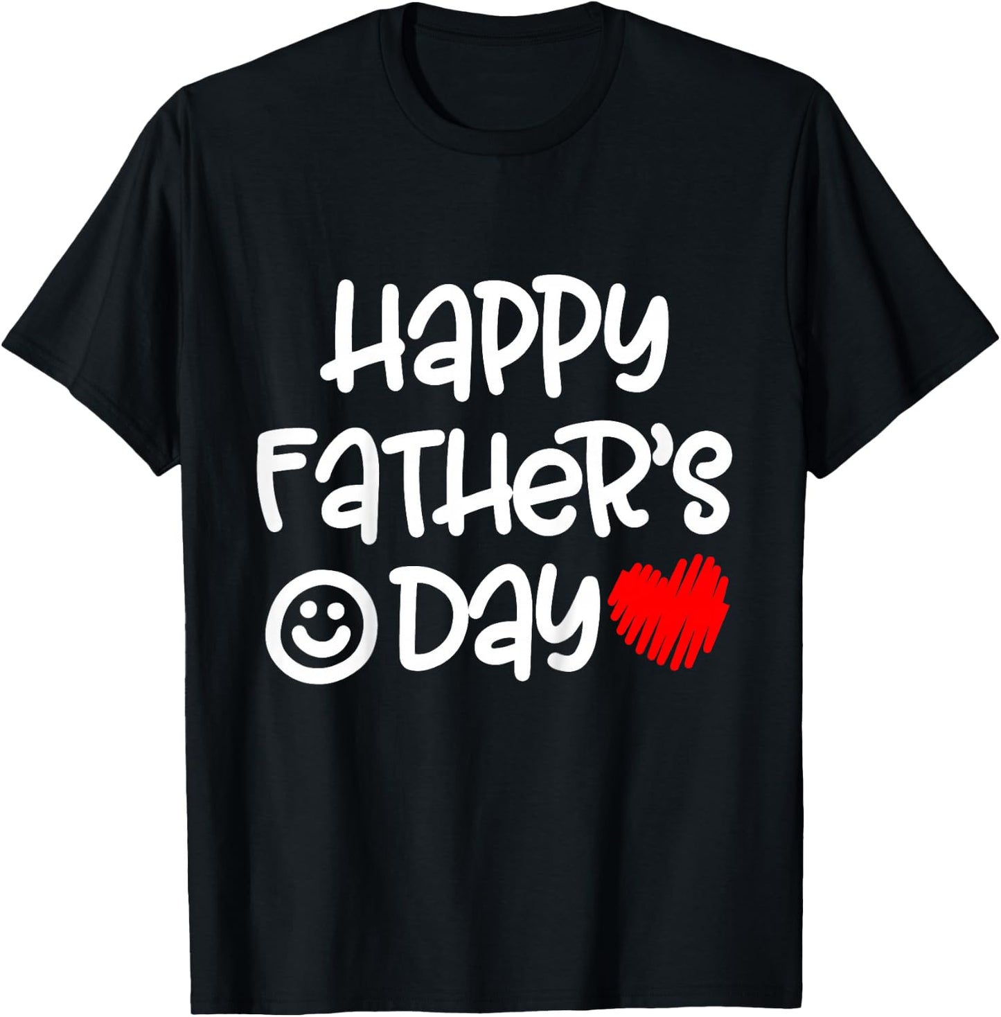 Kids Toddler Happy Fathers Day Boy Baby First Fathers Day T-Shirt - T-Shirt | Black