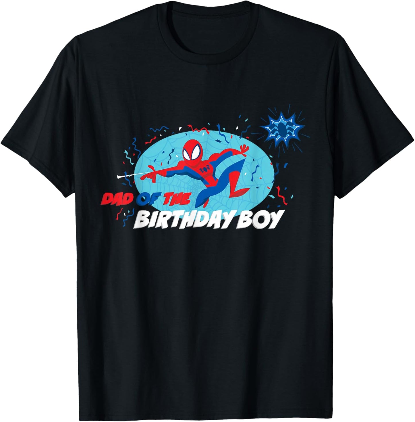 Marvel Spider-Man Toon Family Party Dad of the Birthday Boy T-Shirt - T-Shirt | Black