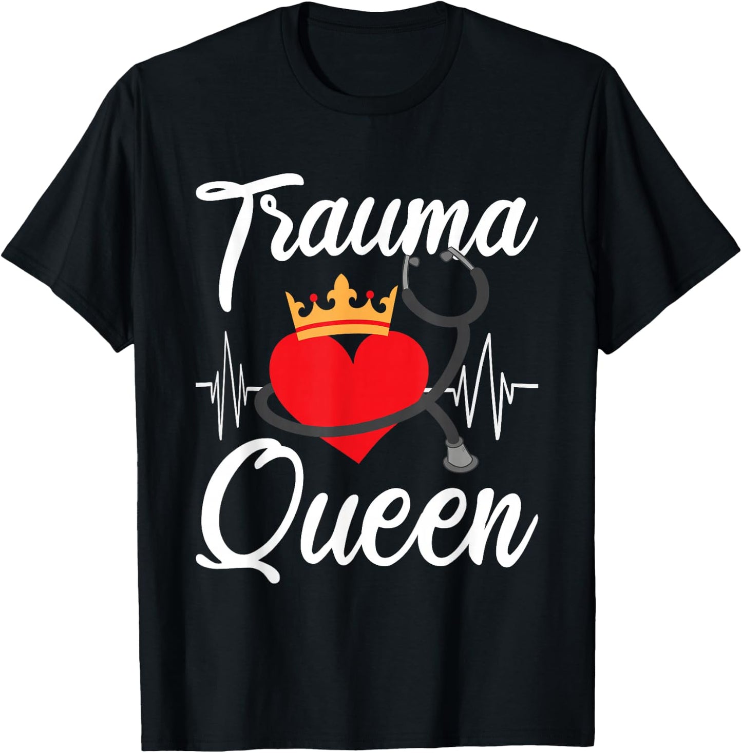 Trauma Queen - Funny EMT EMS Paramedic T-Shirt - T-Shirt | Black