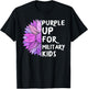 Purple Up Military Child Sunflower Military Brats Month T-Shirt - T-Shirt | Black