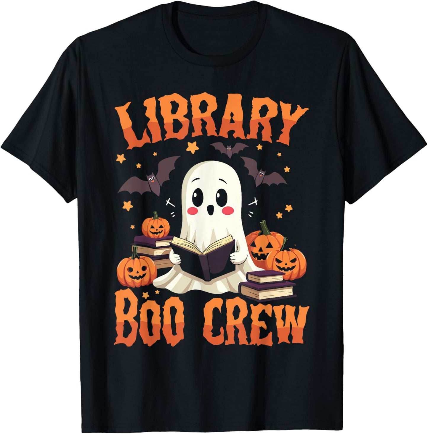 Library Boo Crew - Librarian Halloween Library Worker Team T-Shirt - T-Shirt | Black