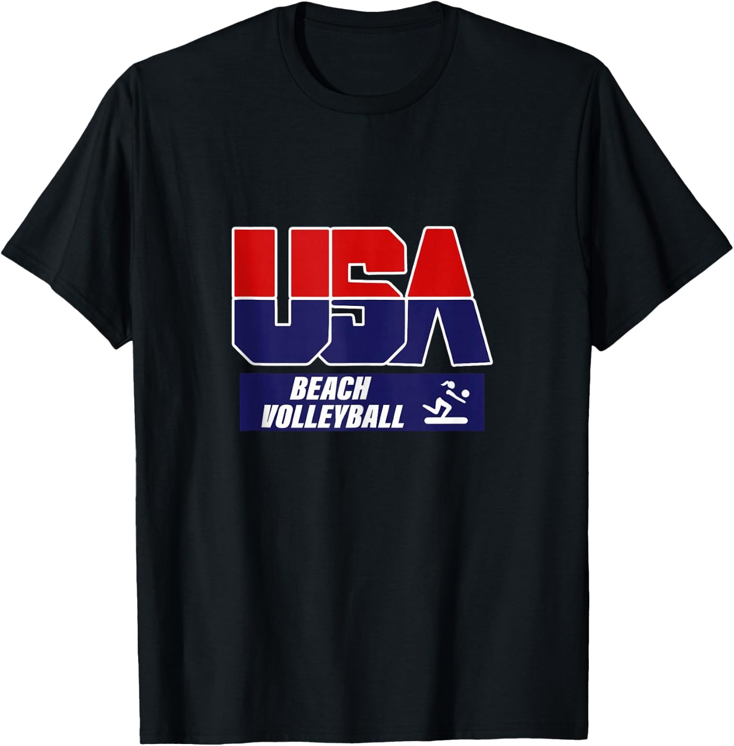 Beach Volleyball 2021 USA T-Shirt - T-Shirt | Black
