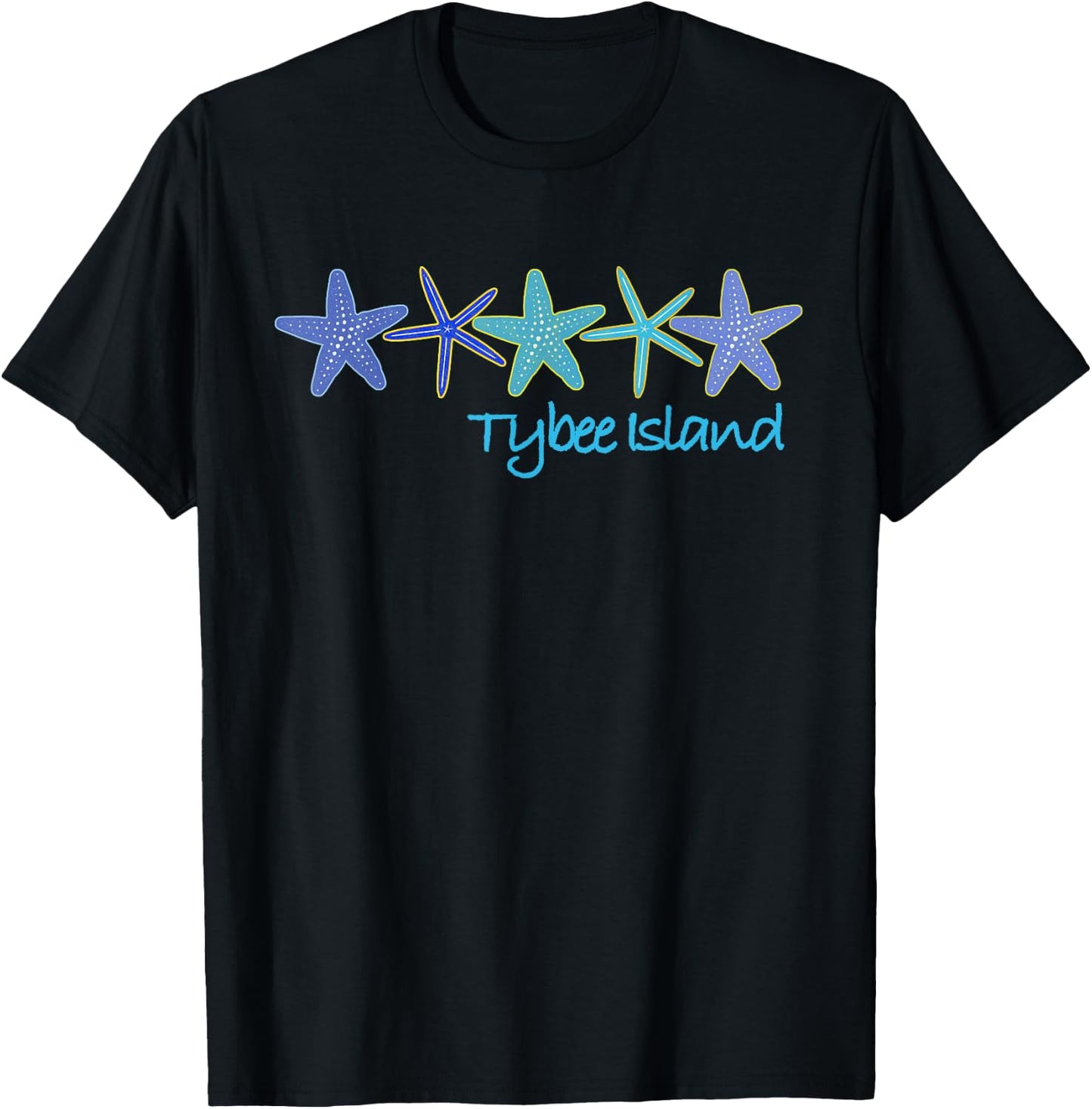 Tybee Island Tropical Vacation Beach T-Shirt - T-Shirt | Black