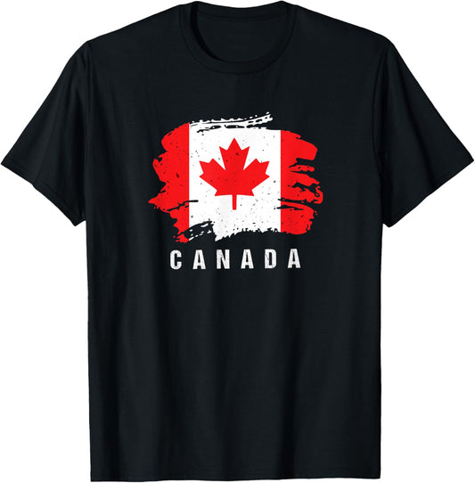 Canada Flag Country Souvenir T-Shirt - T-Shirt | Black