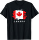 Canada Flag Country Souvenir T-Shirt - T-Shirt | Black