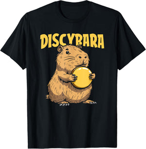 Discybara Golf Frisbee Outdoor Sport - Disc Capybara T-Shirt - T-Shirt | Black