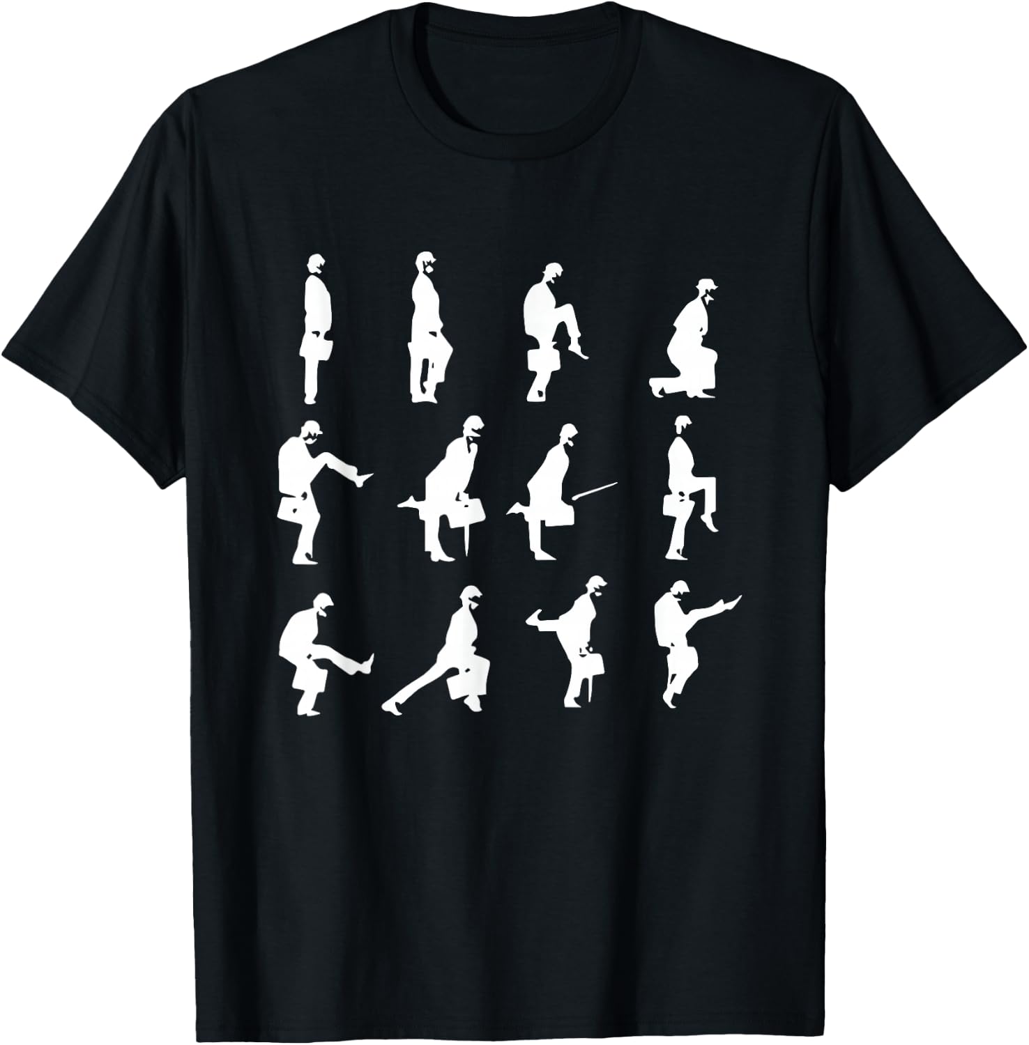 The Ministry of Silly Walks Vintage Evolution T-Shirt - T-Shirt | Black