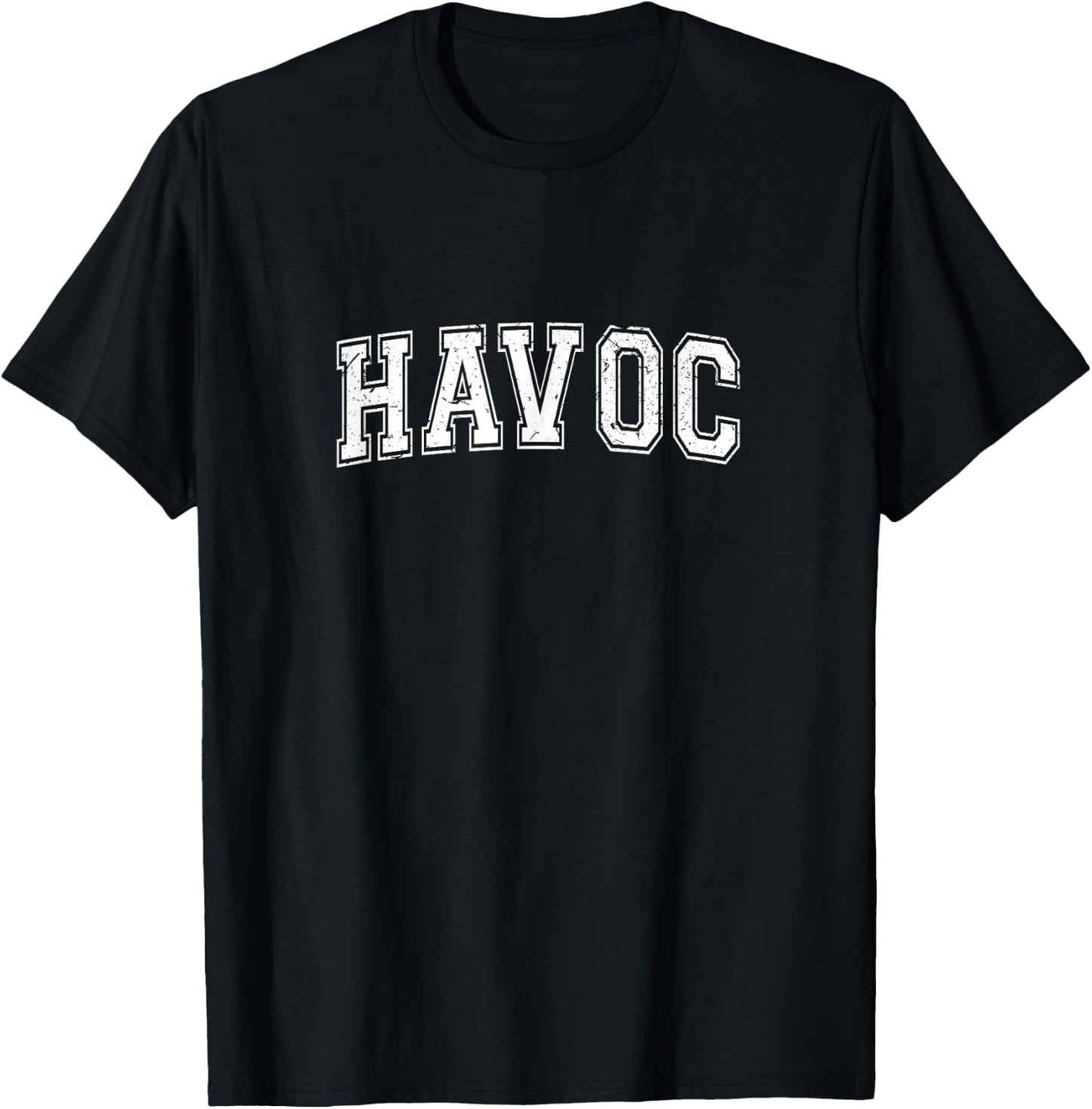Plain Style Personalised Name Classic Havoc T-Shirt - T-Shirt | Black