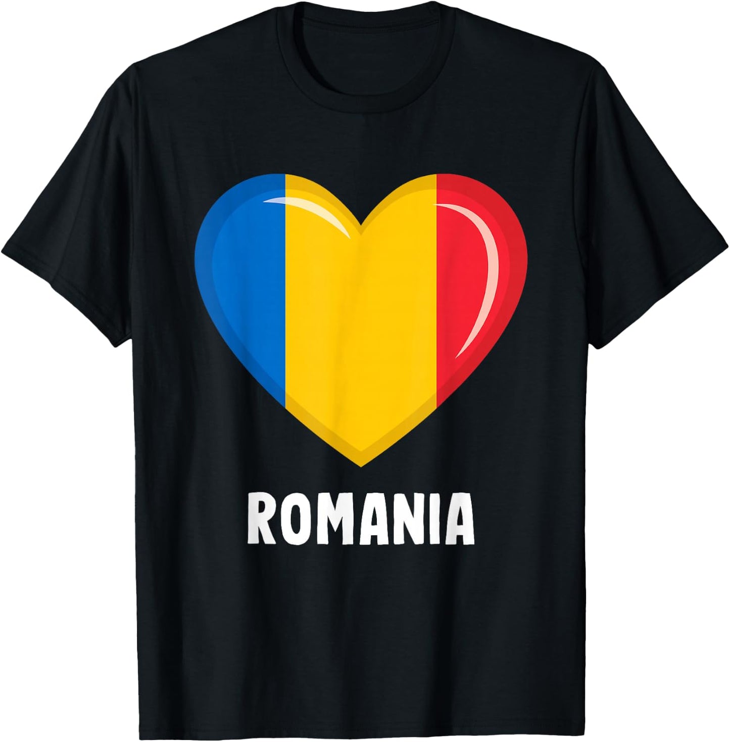 Romania flag jersey, Romanian T-Shirt - T-Shirt | Black