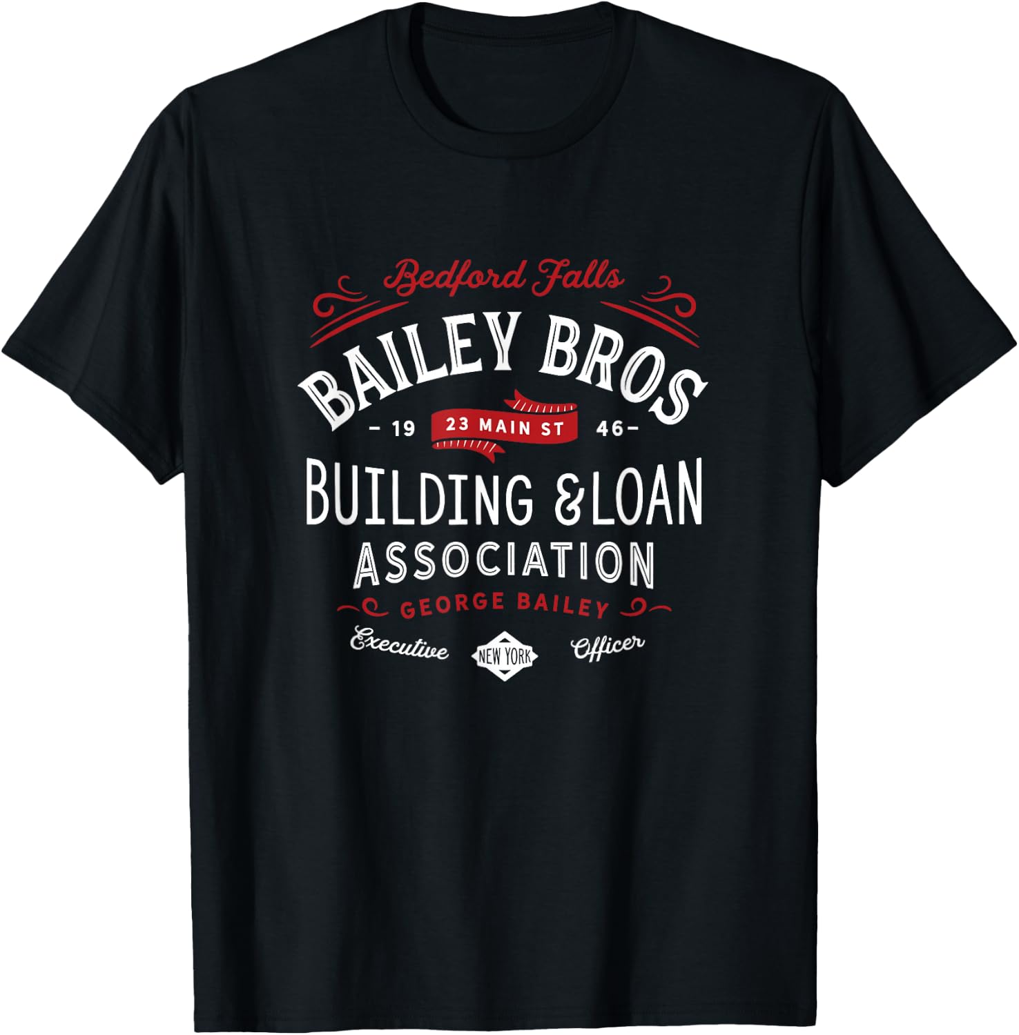 Bailey Brothers Building and Loan. Classic. George Bailey T-Shirt - T-Shirt | Black