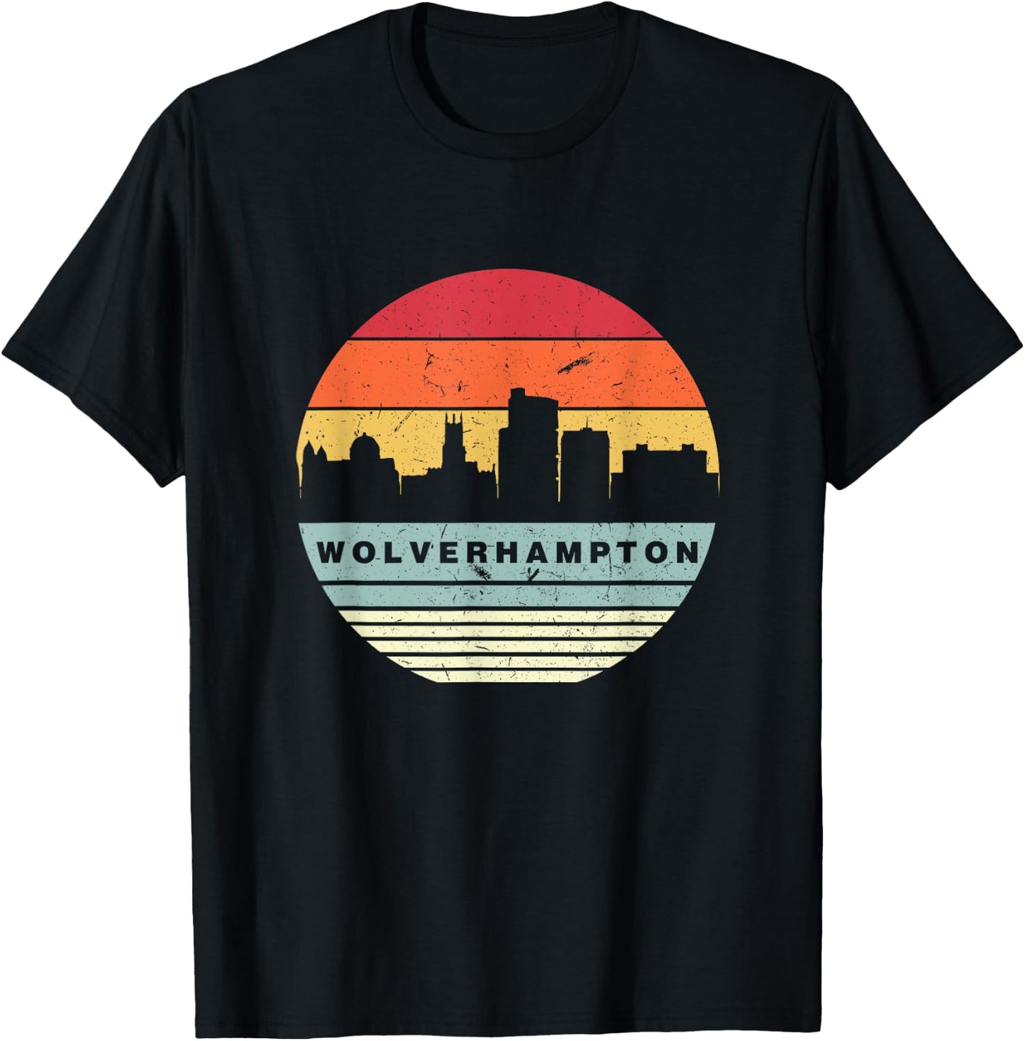 Retro Vintage Matching Wolverhampton T-Shirt - T-Shirt | Black