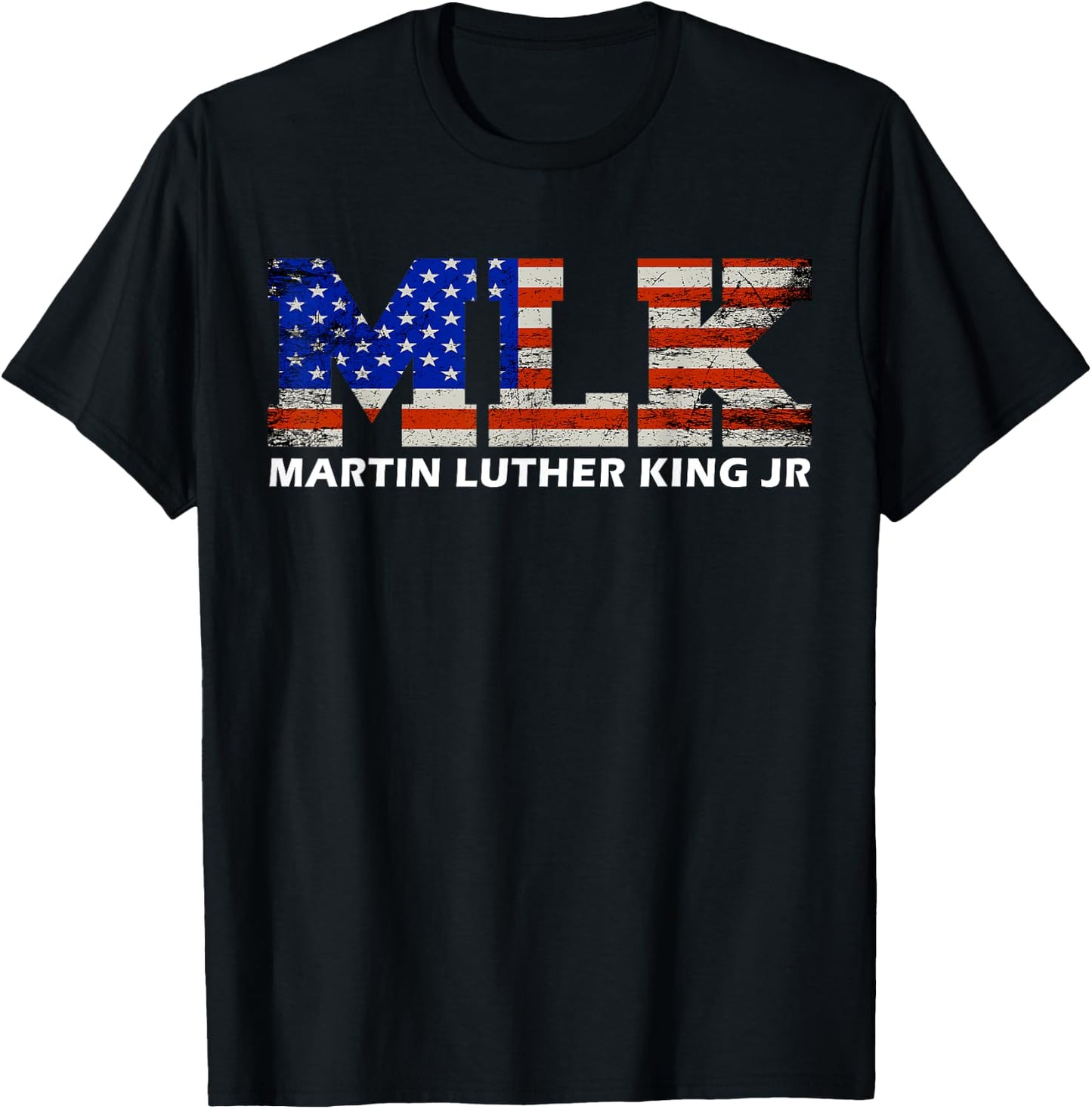 Martin Luther King jr Day Funny MLK vintage freedom gift T-Shirt - T-Shirt | Black