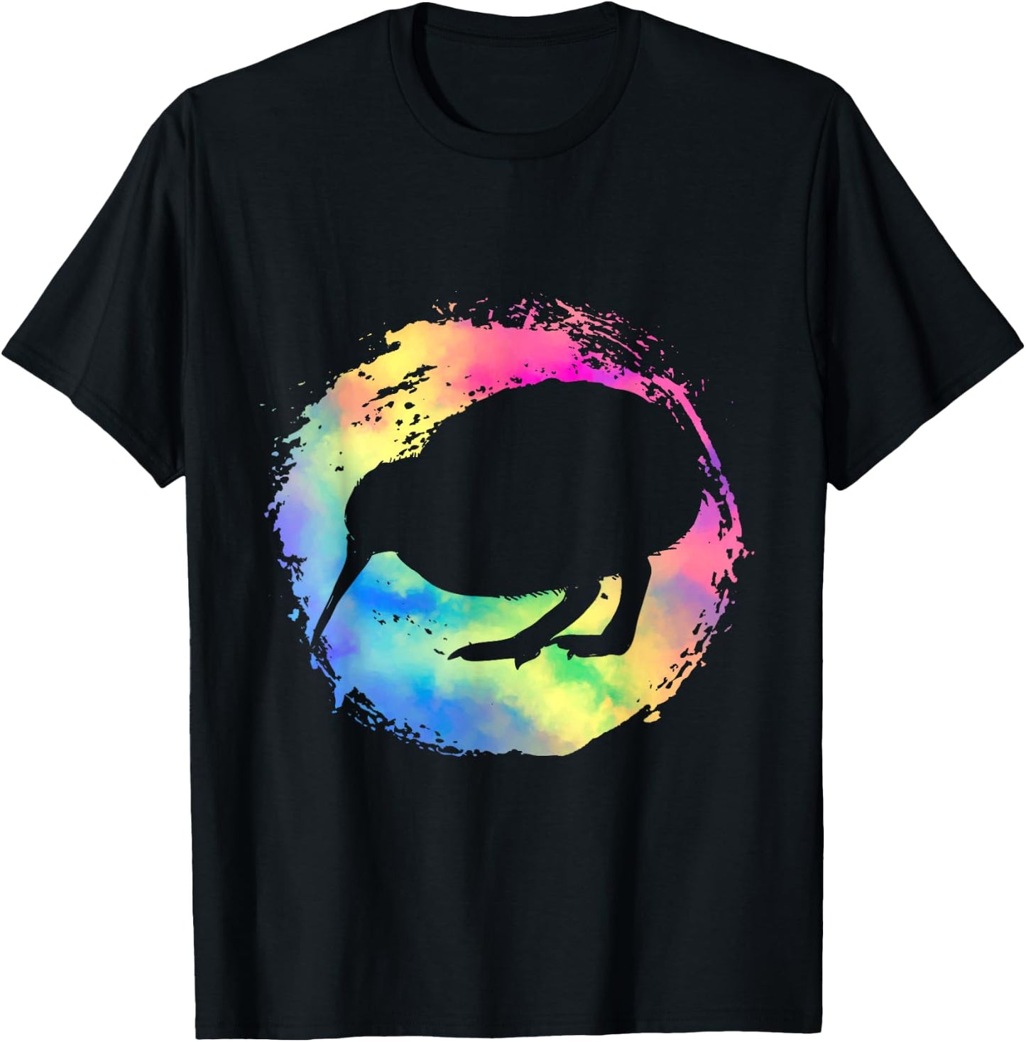 Colorful Kiwi Bird New Zealand T-Shirt - T-Shirt | Black
