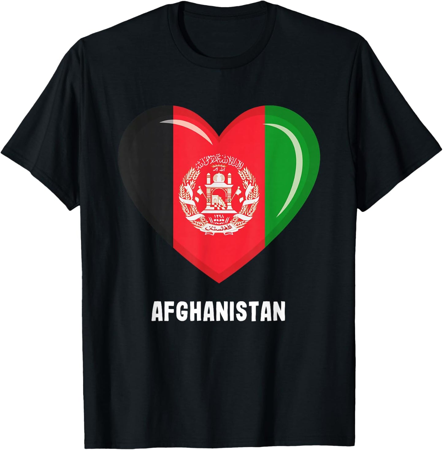 Afghanistan Flag Shirt | Afghanistan T-Shirt - T-Shirt | Black