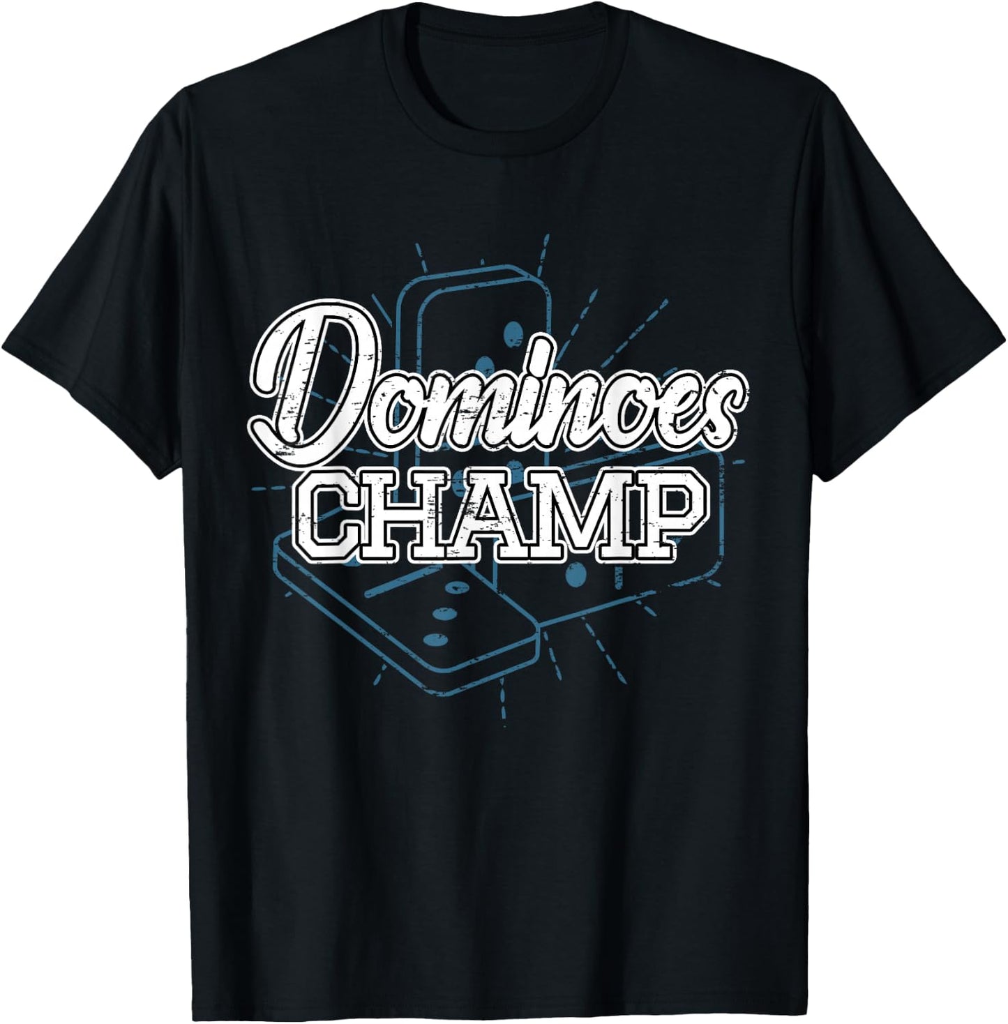 Domino Play Champ Gift Domino Players T-Shirt - T-Shirt | Black