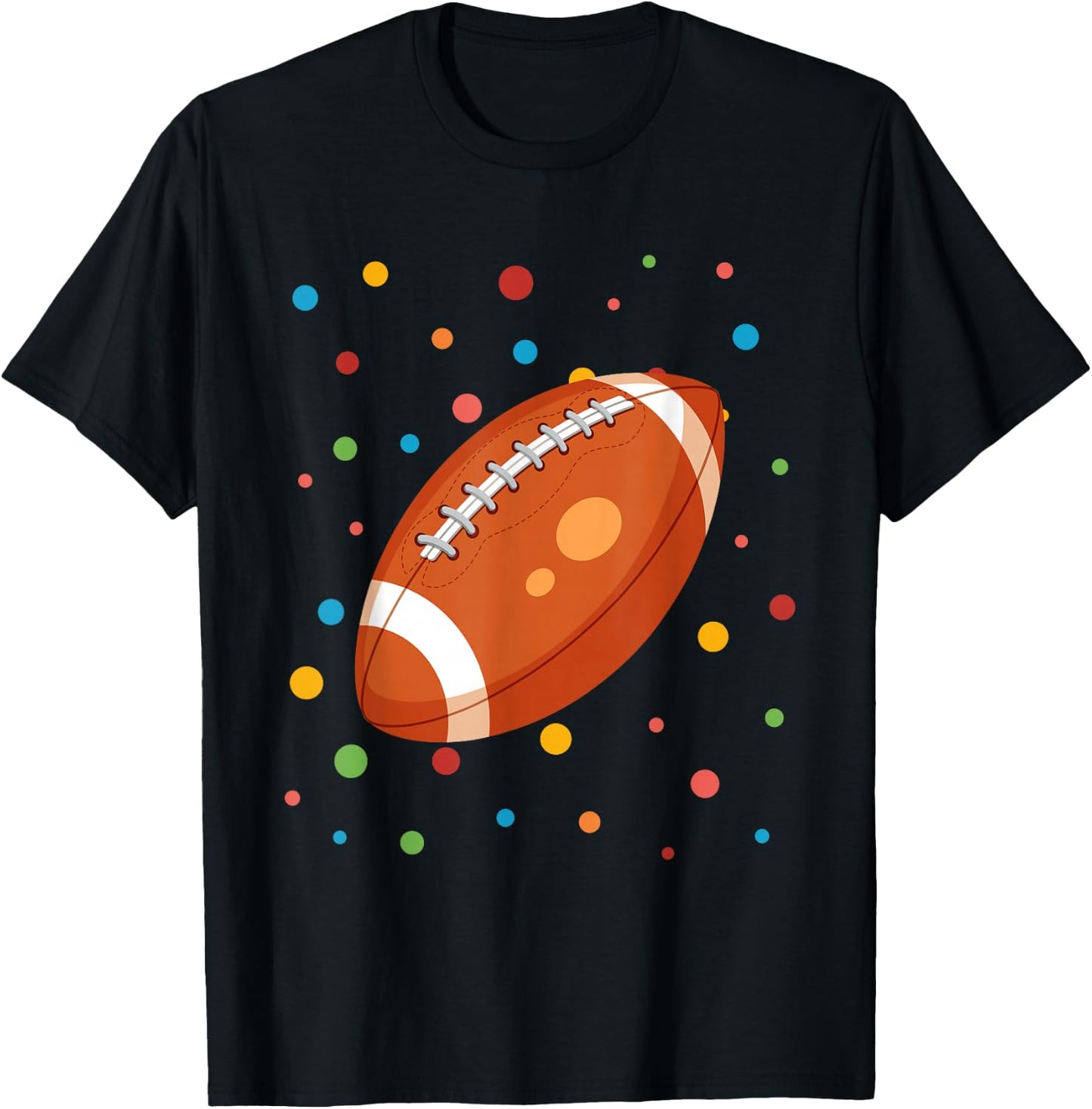 Dot Day Shirt Polka Dots Football Kids Boys Girls Youth T-Shirt - T-Shirt | Black