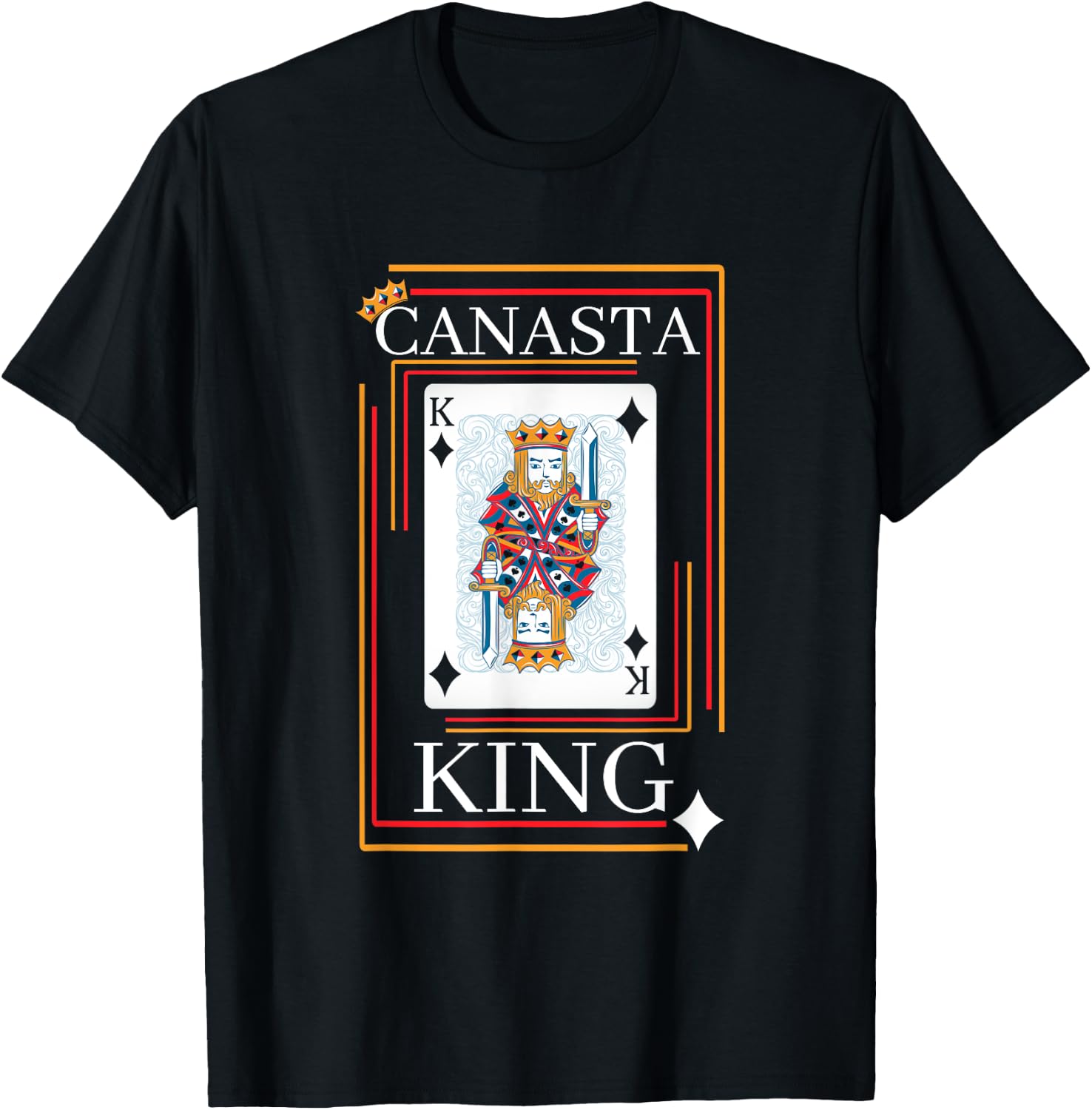 Funny Play Canasta King Love Canasta Player T-Shirt - T-Shirt | Black