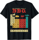 Periodic Table Of BBQ Retro Colors BBQ Nerd T-Shirt - T-Shirt | Black