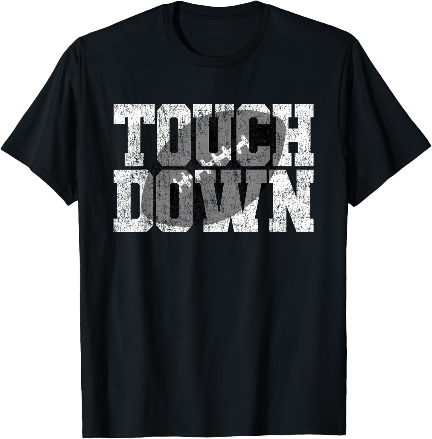 Football Fan Gear Vintage Touchdown Graphic Novelty T-Shirt - T-Shirt | Black