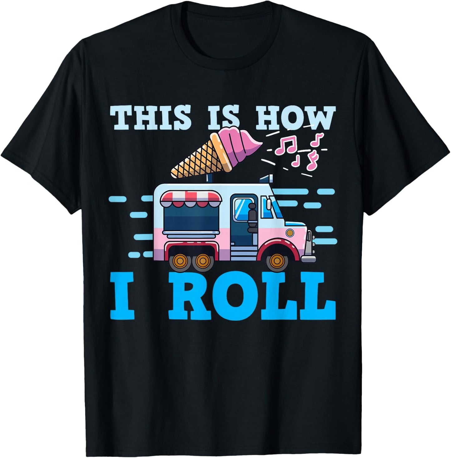 Ice Cream Truck Man T-Shirt - T-Shirt | Black