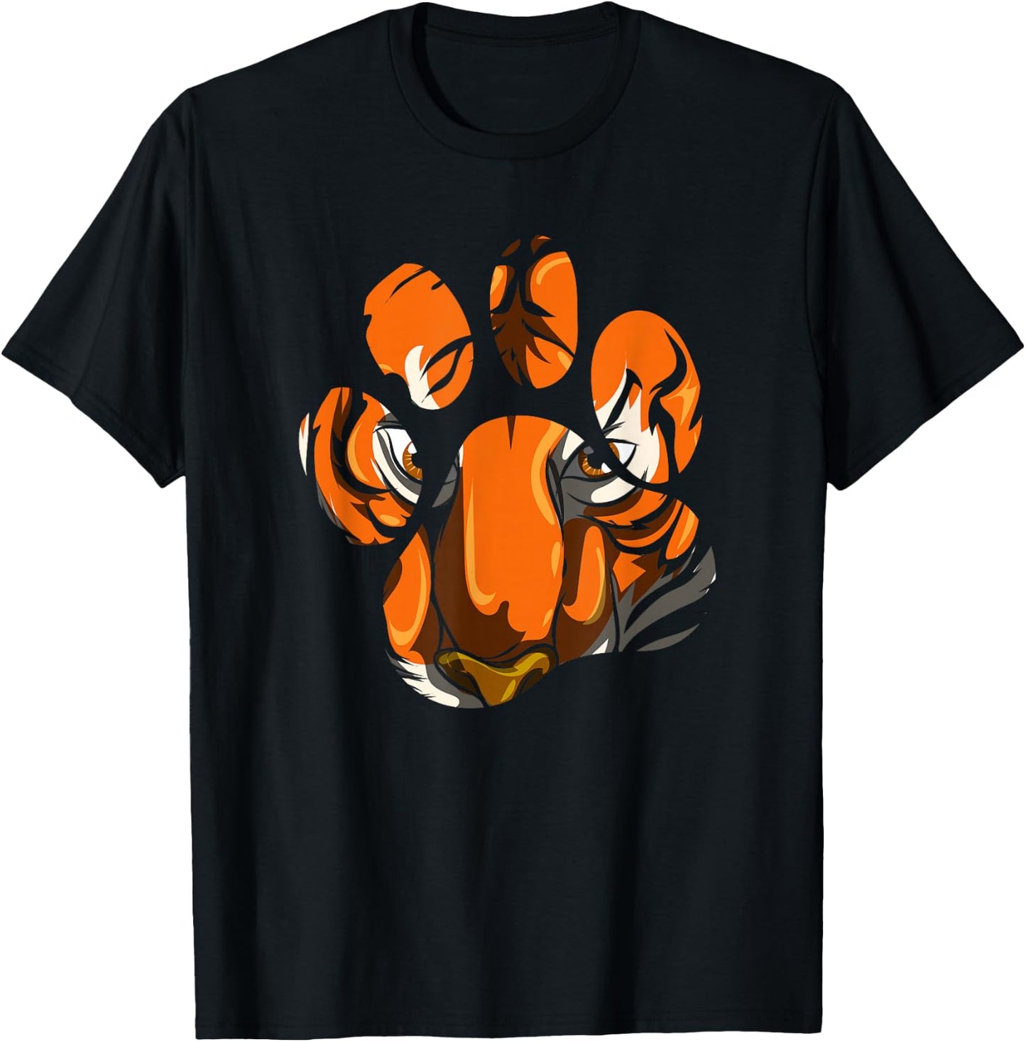 Tiger Paw Big Cat Tiger Men Women Kids T-Shirt - T-Shirt | Black